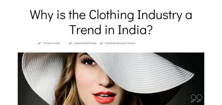 Why is the Clothing Industry a Trend in India?